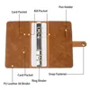 Present Wrap 28st A6 PU Leather Notebook Binder Set 6 ringbudgetbindemedel med blixtlåsväskor täcker arrangör för budgetering302p