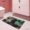 Carpets Tropical Green Leaf Bath Mat Bathroom anti slip Bath Rugs Carpet Green Leaves Flowers Home Decor Doormat Soft Entry Door Mat R230728