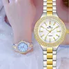 Orologi da polso Orologi da polso da donna in oro 2023 Per orologio da donna Orologio da polso in acciaio inossidabile con diamanti in cristallo Orologio argento Montre Femme