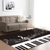 Carpets White Black Music Bedroom Carpets Piano Music Living Room Area Rug Memory Kids Play Mat Parlor Rug Entrance Doormat Bathmat R230728