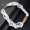 Charms Sunspicems Elegent Natural Stone Women Necklace Multilayer Beads Choker Morocco Bride Wedding Jewelry Gold Color Bijoux 230727