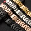 Bracelets de montre 18 19 20 21 22mm 23mm 24mm 25mm Bracelet en acier inoxydable massif Montre en métal Boucle pliante Bracelet de remplacement Accessoires 230728