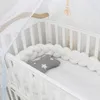 Dekens Inbakeren 4 Size Baby Collison Boomer Crib Baby Protector Bebe Set Jongen Breien Knoop Kussen Pad Kamer Accessoires Embedish 230727