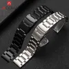 Bracelets de montre 18 19 20 21 22mm 23mm 24mm 25mm Bracelet en acier inoxydable massif Montre en métal Boucle pliante Bracelet de remplacement Accessoires 230728