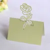 Andere Event -Party liefert 100 PCs/Set Rose Flower Hollow Muster Place Card Hochzeit Dekorationstisch Nummern Name Faltkarte Geburtstagsfeier DIY Supplies 230728