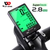 Cykeldatorer West Cykling 2.8 "Stor skärmcykel Computer Waterproof Wireless Wired Bike Computer Speedometer Kildometer Cykling Stoppur 230729