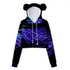 Heren Hoodies Bear Ears Cropped Sweatshirt Vrouwen Trui Sexy Mode Hoodie Sportkleding Trend 23