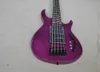 5 strängar Purple Electric Bass Guitar med Rosewood Fretboard, 24 banden, kan anpassas som begäran