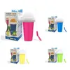 Tumblers Sile Slushy Slushie Maker Ice Cup Large Frozen Magic Squeeze Slushi Making Reusable Smoothie Cups St Drop Delivery Home Gar Dhm6B