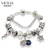 2023 The latest exquisite shape necklace created for lady t Selling Charn Bracelet Big -name Stars, Moon Pendant White Crystal Beaded Hand Decoration