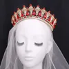 Boda nupcial vestido de noche corona accesorios de lujo para el cabello elegante cristal Tiaras diadema tocado