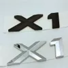 Silver Black 3D high quality ABS X1 Number Trunk Letters Badge Emblem Letter Sticker for BMW X1241F