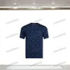 Xinxinbuy Men Designer Kniste Tee T Shirt 23SS Paris Gradient Jacquard List Bawełniane krótkie rękaw