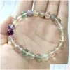 Perlé Mg0312 Conception Fluorite Femmes Bracelet Pierre Naturelle Yoga Protection De L'énergie Négative Poignet Mala Bijoux Drop Delivery Brac Dhet4