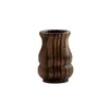 Vasos Vintage Vaso De Madeira Minimalista Moderno Vaso De Flores Peça Central Decoração De Sala De Estar Ornamento De Mesa Em Casa
