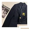 Ternos Femininos Blazers Feminino 2022 Letra Bordado Jaqueta Branca Para Mulheres Manga Longa Casaco Oversized Blazer Solto Office Lad Dhtae