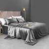 Bedding sets Solid Color Set Luxury Soft Bed Sheet And Pillowcases Quality Quilt Cover Summer For Home 230727