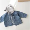 Jackets 2023 spring children's jacket boy new cardigan western fashion hooded denim jacket girl baby pure color corduroy casual jacket J230728