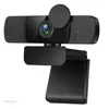 Webcams Webcam ordinateur avec couverture de confidentialité pour ordinateur portable vidéo de bureau 1080P