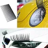 4Pcs2Pairs Noir Mignon 3D Voiture Logo Autocollant Stickers Voiture Phare Cils Automobile Cils Eyeliner voiture accessoires shippi259g