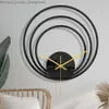 Wall Clocks Wall mounted clock decorative acrylic large modern 3D geometric clock for living room Z230728