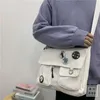 Kvällspåsar söta dukväska vilda studentkvinnor handväskor axel kvinnlig japansk hajuku diagonal crossbody for girl påse bolsas 230727