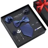 Bow Ties High quality men's tie bow tie set gift box formal business birthday gift for boyfriend friend husband wedding groom bow tie 230727