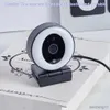 Webbkameror 2k HDEDEFINITION LIVE STREAMING CAMERA WID VINCE PANORAMA WEBCAM MED LIGHT RING