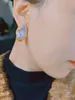 Stud Perla de agua dulce natural Parche de lámina de oro Gran perla barroca S925 Pendientes de botón 15-25 mm INS Mujeres EAP Regalo de joyería exquisita 230727