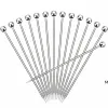 New Stainless Steel Cocktail Picks Fruit Toothpicks Martini Glass Picks Dessert Forks Sticks Mixing Stirrer Wholesale 0728