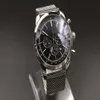 PC Man Quartz Watch zegarek ze stali nierdzewnej Srebrna obudowa 1884 Six Pin Multi Funkcja 46mm341b