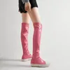 Designer-Stiefel, 2023 neue einfache, vielseitige Candy Overknee-elastische Stiefel Herbst- und Winterstiefel