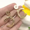 New Woman Stud C Logo Earrings Designer Letter Hoop C Earing Women jewelry Ccity Double 23445