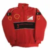 F1 Racing Suit College Style Retro Style Autumn and Winter Coat Cotton Jacket Spot Full Embroidery Team Uniform Winter Cotton Jack282G