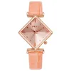 Wristwatches N Iche Diamond Glass Sugar C Ube Watches For Women Luxury Top Brand Watch Ladies Leather Strap Digital