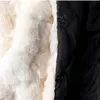 Kadın Kürk Faux Fur Avrupa Yeni Moda 2023 Marka Kadın Kış Yün Kürk Matap Bej Uzun Kollu Boncuk Patchwork Kalın Sıcak Ceketler ve Katlar S2723 HKD230727