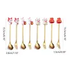 Dinnerware Sets 4pcs 2023 Year Spoons Forks Set Christmas Decorations For Home Kitchen Use M68E