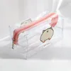 Cosmetic Bags Cases Clear Makeup Bag Fashion Transparent Travel Portable Mini Wash Storage Strawberry Flower Print Women Zipper 230727