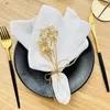 Table Napkin 4PCS Dinner Cloth Napkins Solid Cotton Serviettes Soft Washable And Reusable For Weddings Parties Restaurant