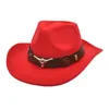 2023 NOUVEAU Cowboy Jazz Top Chapeaux Fedora Chapeau pour Femmes Hommes Fedoras Large Bord Cap En Plein Air Voyage Feutre Caps Trilby Fête De Noël Cadeau 11 couleurs