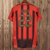 Retro Soccer Jerseys 00 02 03 04 05 06 07 09 10 2006 2007 2008 Kaka Baggio Maldini van Basten Pirlo Inzaghi Beckham Gullit Shevchenko Vintage Shirt Classic Kit Milan 09