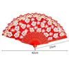 Kinesiska stilprodukter Ancient Chinese Style Dance Fan Cheongsam Hanfu Handfan Flower Folding Fan Art Craft Gift Home Decoration Ornaments