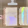 10pcs ليزر A6 Binder Kpop PoCards حامل إعادة ملء الأكمام المذكرات المذكرات 3inch 4inch card po inner