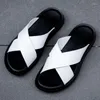 Slippers Italian For Men 2023 El Beach Summer Shoes High Quality Big Size 47 Slip On Light Flats Male Flip Flops
