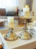 Candle Holders Glass Crystal Centerpiece Luxury Candlestick Metal Holder Parties Wedding Ceremony For Table Home Decor
