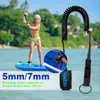 Surf Leashes 57mm Coiled Surfboard Leash Surfing Stand UP Paddle Board TPU Ankle Leash Sup Board Foot Leg Rope Surfboard Raft Kayak Rope 230727
