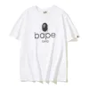 A Bathing Ape Shirt Summer New Short Sleeved Men's Casual Loose Fitting Round Neck Bathing Ape T-Shirts Nero