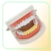 Novo Real Gold Silver Plated Hip Hop Lattice Shape dentes Grillz Top Bootom Groll Set com Silicone Fashion Party Jewelry9295312