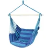 Hamak wiszący liną krzesło ganek huśtawka patio camping przenośny niebieski pasek 293m