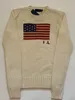 米国アメリカンレディースニットセーター - 旗2023冬のハイエンドラグジュアリーファッション快適なコットンプルオーバー100％ヤーンS-2xl